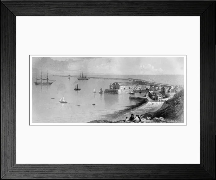 Framed Print : Portland Harbour and Breakwater, 1866 Framed Print : Portland Harbour and Breakwater, 1866