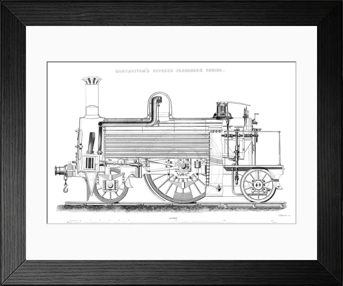 Framed Print : Ramsbottoms Express Passenger Engine, 1866 Framed Print : Ramsbottoms Express Passenger Engine, 1866