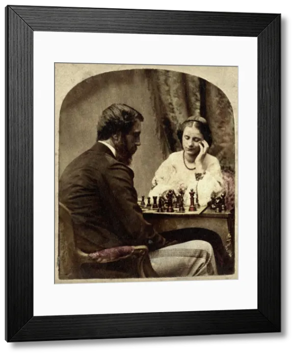 Framed Print : The Chess Players