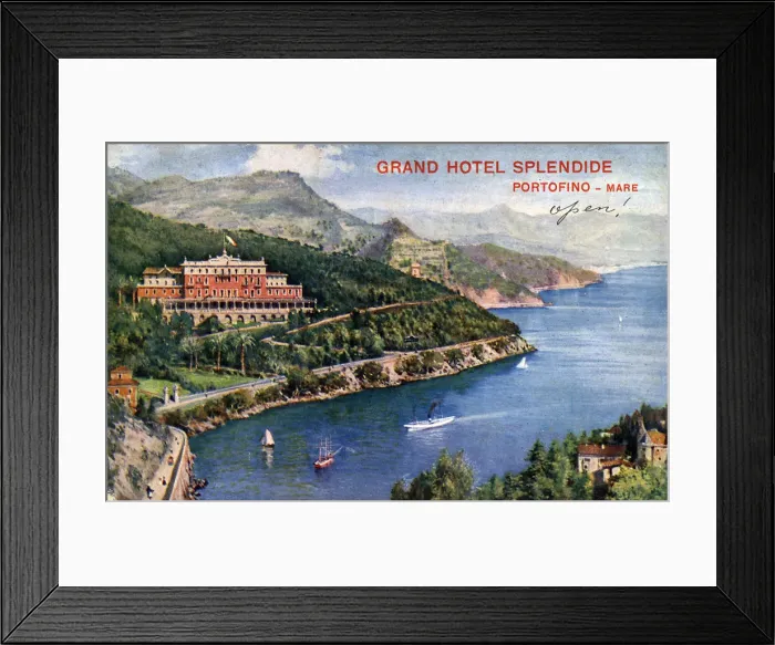 Framed Print : Grand Hotel Splendide, Portofino, Italy, 20th century Framed Print : Grand Hotel Splendide, Portofino, Italy, 20th century