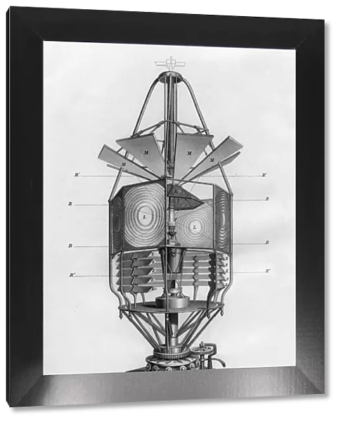Lighthouse revolving dioptric apparatus, 1866