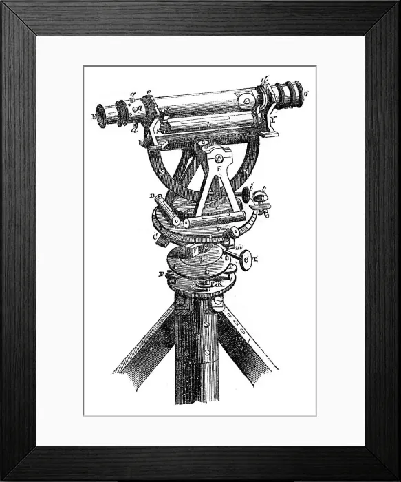 Framed Print : Five inch theodolite, 1866 Framed Print : Five inch theodolite, 1866