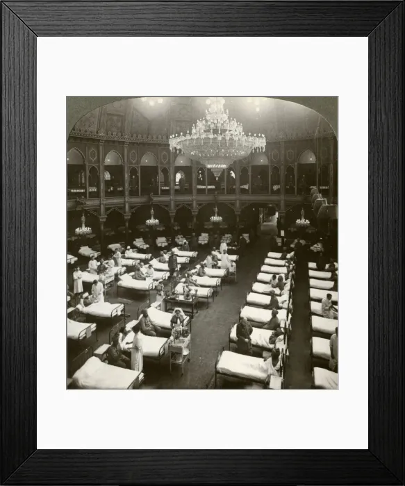 Framed Print : Interior of the commodious hospital at Brighton, Sussex, World War I, 1914-1918. Artist: Realistic Travels Publishers Framed Print : Interior of the commodious hospital at Brighton, Sussex, World War I, 1914-1918. Artist: Realistic Travels Publishers