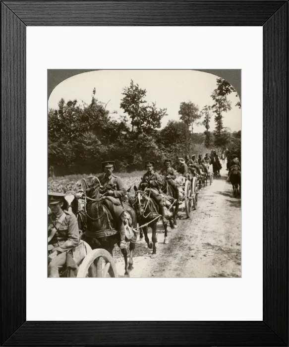 Framed Print : Bringing up reserve ammunition, World War I, 1914-1918. Artist: Realistic Travels Publishers Framed Print : Bringing up reserve ammunition, World War I, 1914-1918. Artist: Realistic Travels Publishers