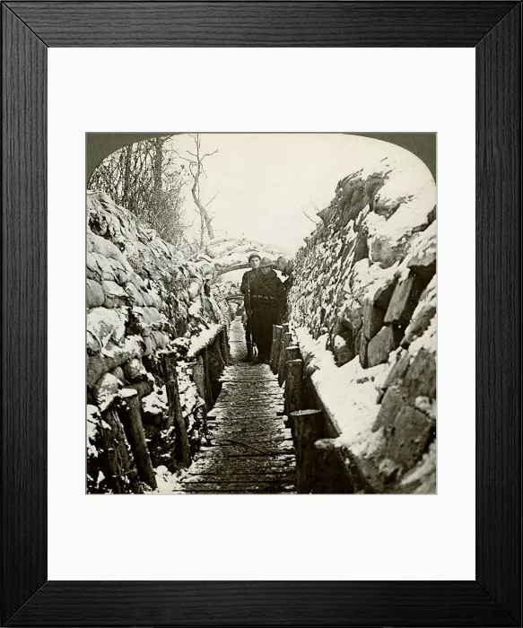 Framed Print : Winter in the Belgian trenches at Nieupoort, Belgium 20th century. Artist: Realistic Travels Publishers Framed Print : Winter in the Belgian trenches at Nieupoort, Belgium 20th century. Artist: Realistic Travels Publishers