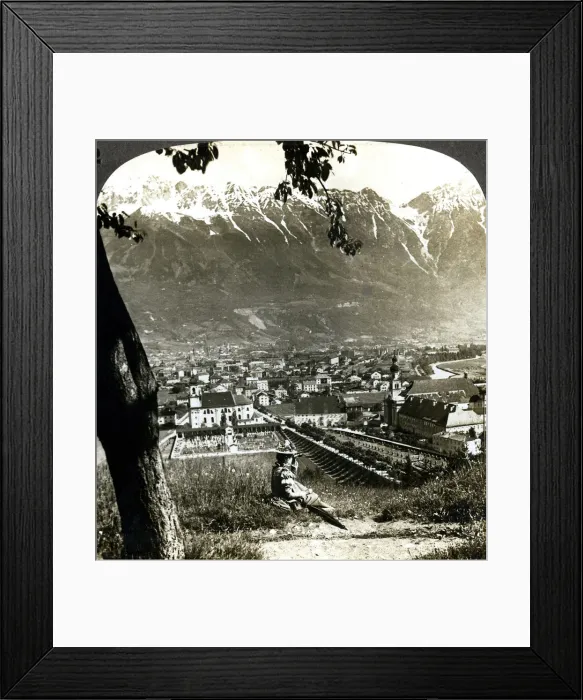 Framed Print : Innsbruck and the Bavarian Alps, Tyrol, Austria. Artist: Underwood & Underwood Framed Print : Innsbruck and the Bavarian Alps, Tyrol, Austria. Artist: Underwood & Underwood
