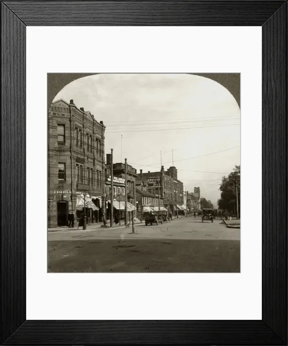 Framed Print : Grafton Street, Charlottetown, Prince Edward Island, Canada, early 20th century. Artist: Keystone View Company Framed Print : Grafton Street, Charlottetown, Prince Edward Island, Canada, early 20th century. Artist: Keystone View Company
