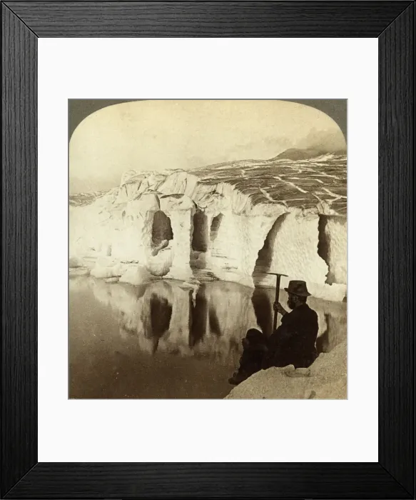 Framed Print : Aletsch Glacier and Marjelen Lake, Switzerland. Artist: Underwood & Underwood Framed Print : Aletsch Glacier and Marjelen Lake, Switzerland. Artist: Underwood & Underwood