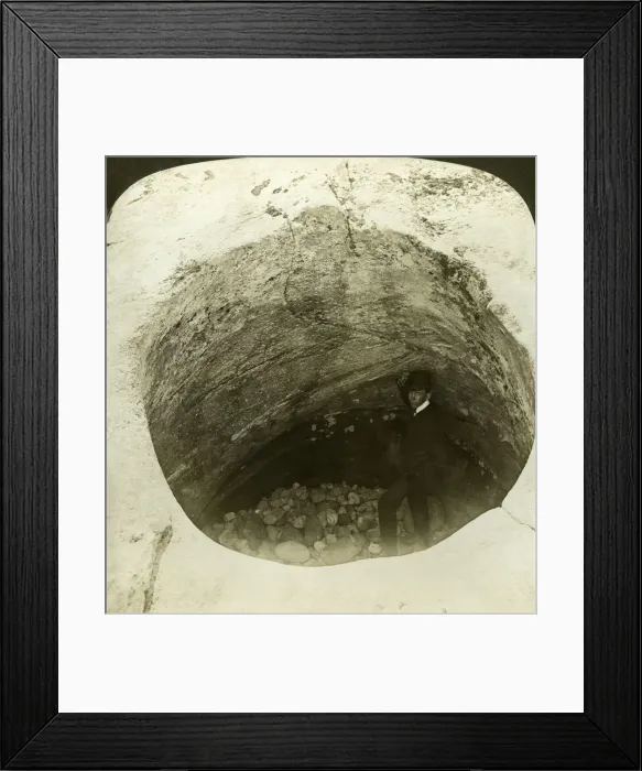 Framed Print : A giants cauldron (glacier pothole), Norway. Artist: HC White Framed Print : A giants cauldron (glacier pothole), Norway. Artist: HC White