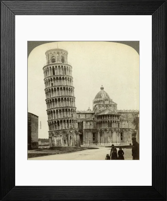 Framed Print : Cathedral and Leaning Tower of Pisa, Italy. Artist: Underwood & Underwood Framed Print : Cathedral and Leaning Tower of Pisa, Italy. Artist: Underwood & Underwood