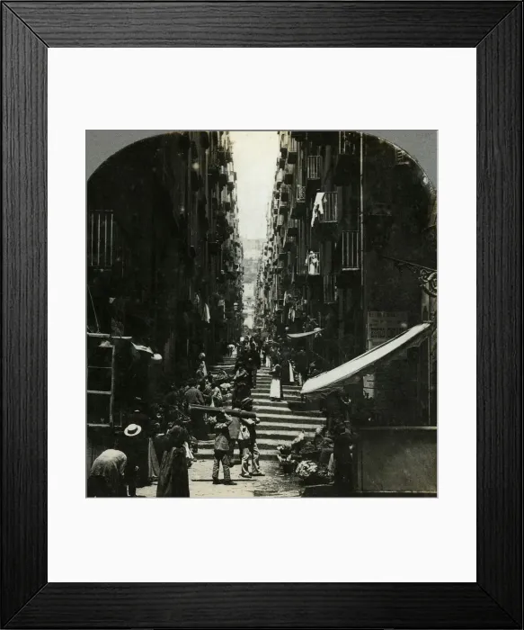 Framed Print : Gradoni di Chiaia, Naples, Italy. Artist: The Fine Art Photographers Co