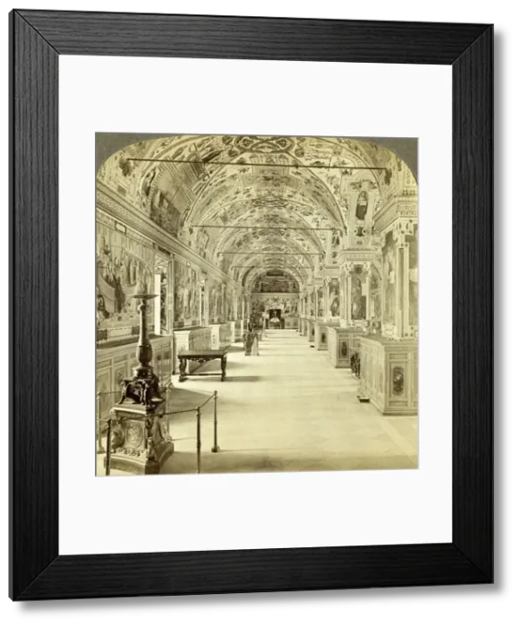 Framed Print : Interior of the Vatican Library, Rome, Italy. Artist: Underwood & Underwood Framed Print : Interior of the Vatican Library, Rome, Italy. Artist: Underwood & Underwood