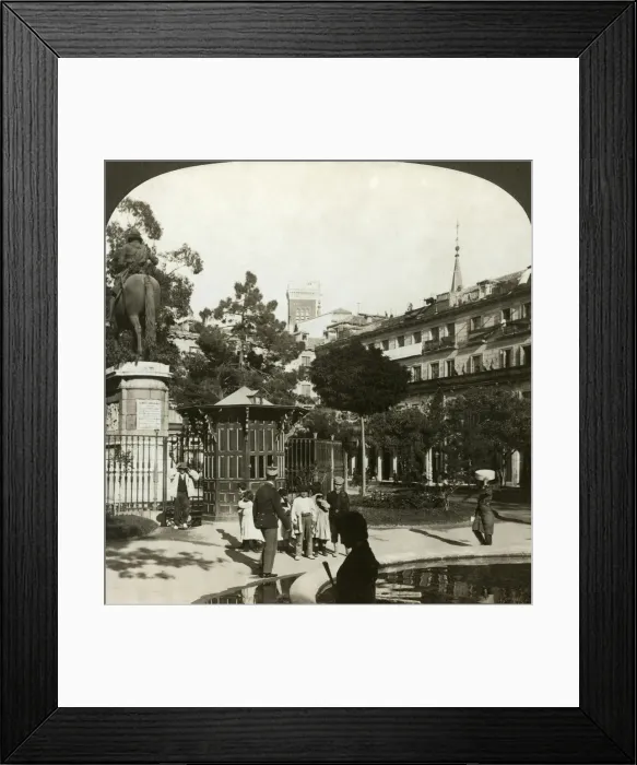 Framed Print : Plaza Mayor, Madrid, Spain. Artist: HC White Framed Print : Plaza Mayor, Madrid, Spain. Artist: HC White