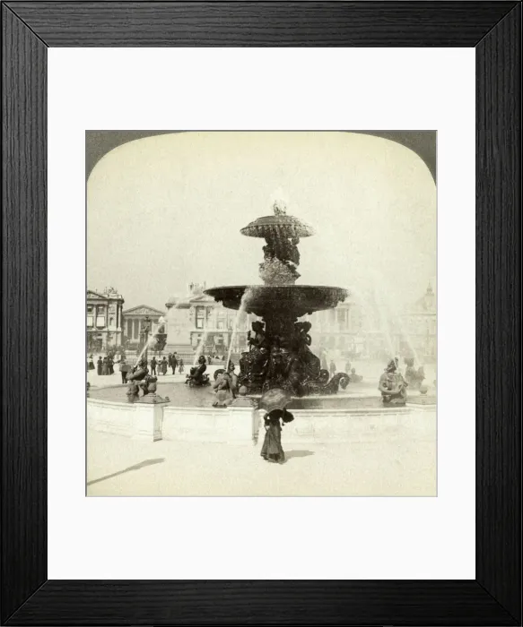 Framed Print : Fountain, Place de la Concorde, Paris, France. Artist: Underwood & Underwood Framed Print : Fountain, Place de la Concorde, Paris, France. Artist: Underwood & Underwood
