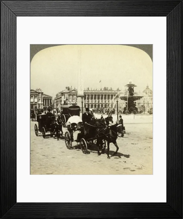 Framed Print : The obelisk and fountain, Place de la Concorde, Paris, France, 19th century. Artist: Underwood & Underwood Framed Print : The obelisk and fountain, Place de la Concorde, Paris, France, 19th century. Artist: Underwood & Underwood