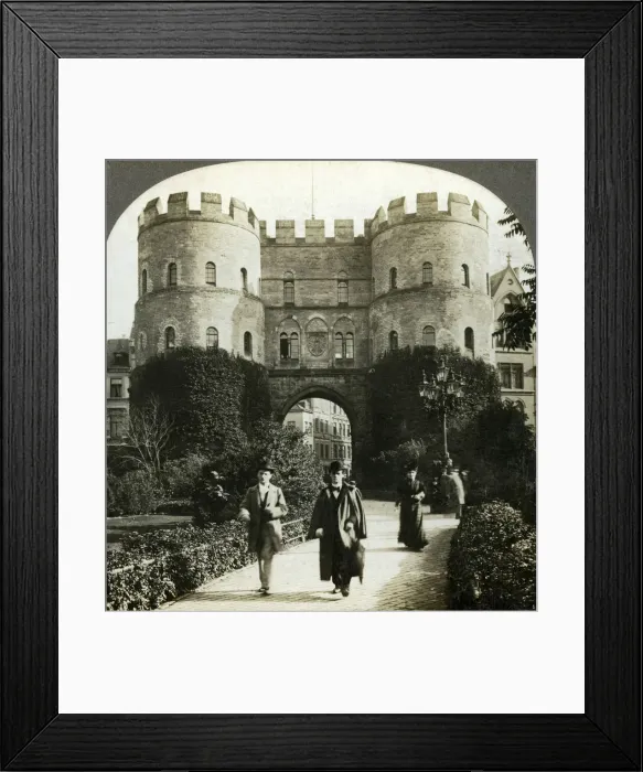 Framed Print : Roman city gates, Cologne, Germany. Artist: EW Kelley Framed Print : Roman city gates, Cologne, Germany. Artist: EW Kelley
