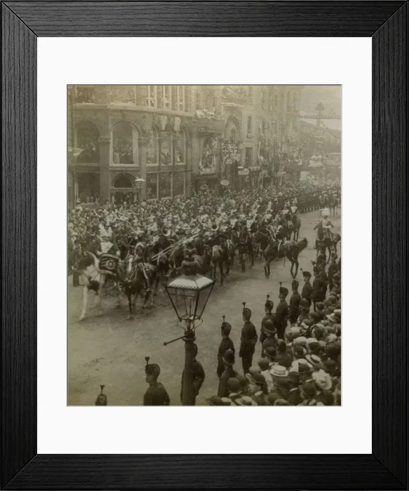Framed Print : Procession for Queen Victorias Diamond Jubilee, 1897. Artist: Stereoscopic Views Framed Print : Procession for Queen Victorias Diamond Jubilee, 1897. Artist: Stereoscopic Views