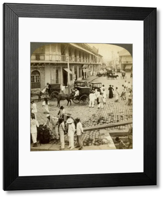 Framed Print : Rosario Road and Binondo Church, Manila, Philippines. Artist: Underwood & Underwood Framed Print : Rosario Road and Binondo Church, Manila, Philippines. Artist: Underwood & Underwood