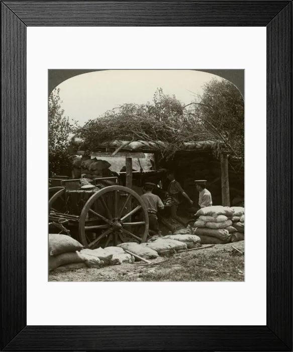 Framed Print : Artillery position, World War I, 1914-1918. Artist: Realistic Travels Publishers Framed Print : Artillery position, World War I, 1914-1918. Artist: Realistic Travels Publishers