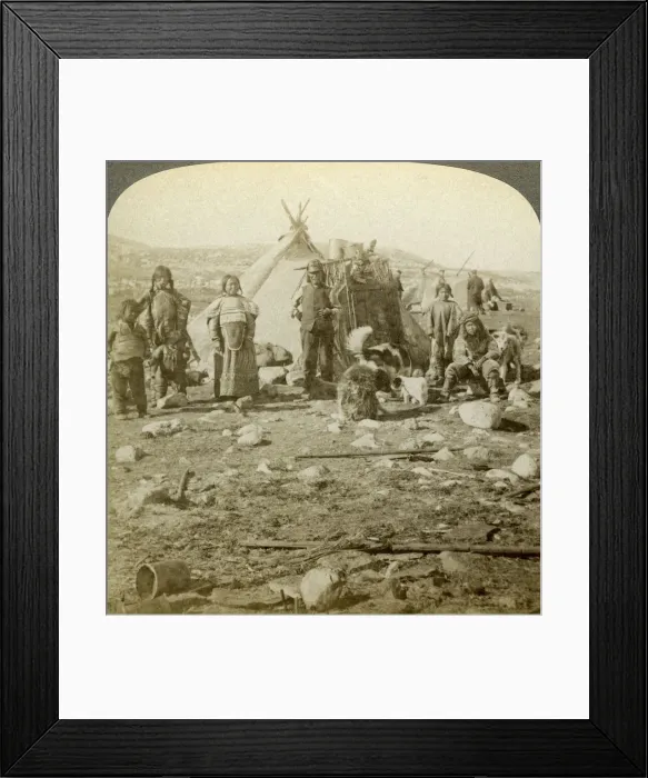 Framed Print : Eskimos, Greenland. Artist: Underwood & Underwood Framed Print : Eskimos, Greenland. Artist: Underwood & Underwood