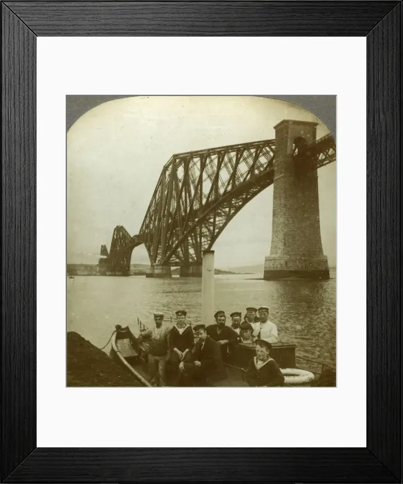 Framed Print : The Forth Bridge, Scotland. Artist: Excelsior Stereoscopic Tours Framed Print : The Forth Bridge, Scotland. Artist: Excelsior Stereoscopic Tours