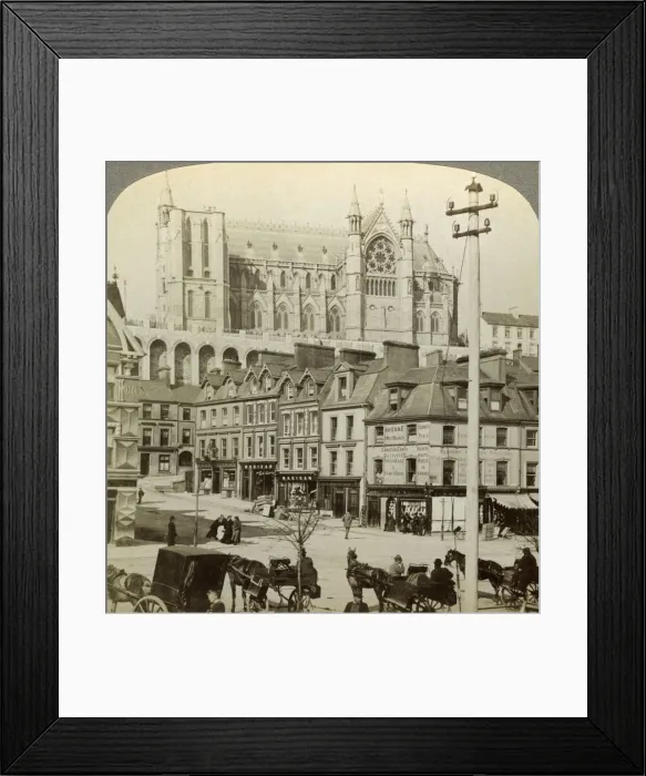 Framed Print : Cathedral and Main Street, Queenstown, Ireland, c late 19th century. Artist: Underwood & Underwood Framed Print : Cathedral and Main Street, Queenstown, Ireland, c late 19th century. Artist: Underwood & Underwood