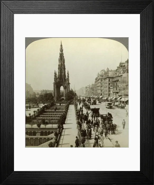 Framed Print : Princes Street and the Scott Monument, Edinburgh, Scotland, c late 19th century. Artist: Underwood & Underwood Framed Print : Princes Street and the Scott Monument, Edinburgh, Scotland, c late 19th century. Artist: Underwood & Underwood