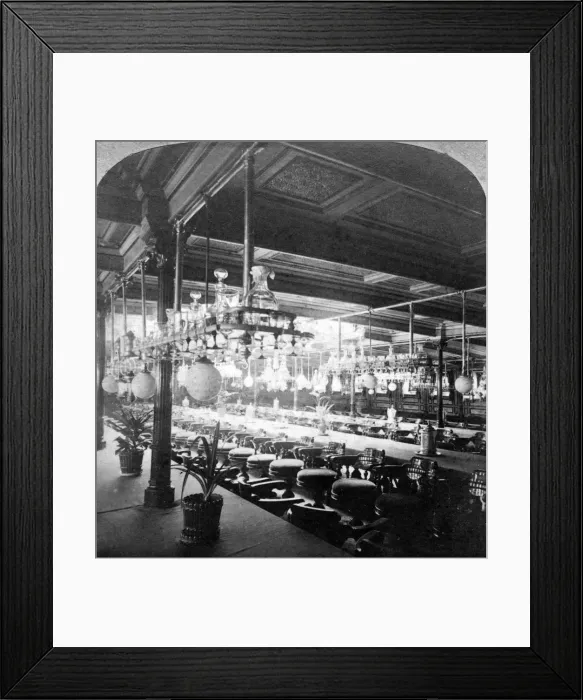 Framed Print : Interior of the ocean steamer Alaska. Artist: Underwood & Underwood Framed Print : Interior of the ocean steamer Alaska. Artist: Underwood & Underwood