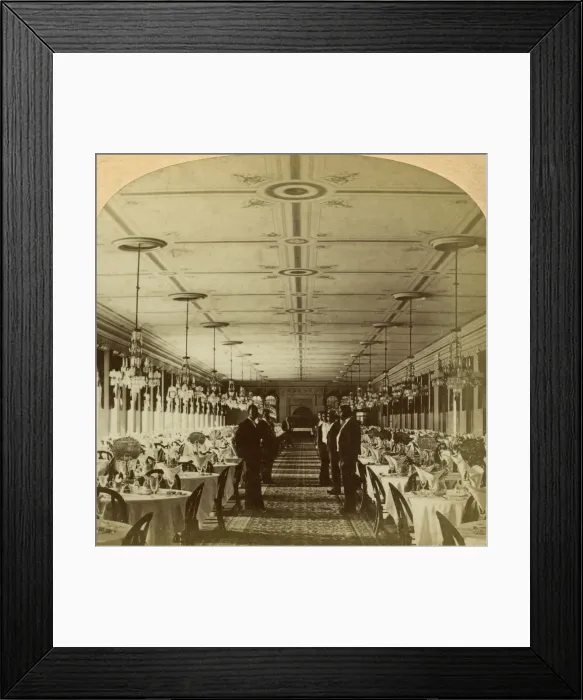 Framed Print : Dining room, Grand Union Hotel, Saratoga, New York, USA. Artist: BW Kilburn Framed Print : Dining room, Grand Union Hotel, Saratoga, New York, USA. Artist: BW Kilburn