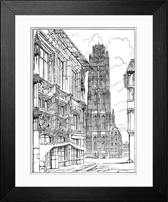 Framed Print : The Cathedral Spire, Rouen, 1835 (1900) Framed Print : The Cathedral Spire, Rouen, 1835 (1900)