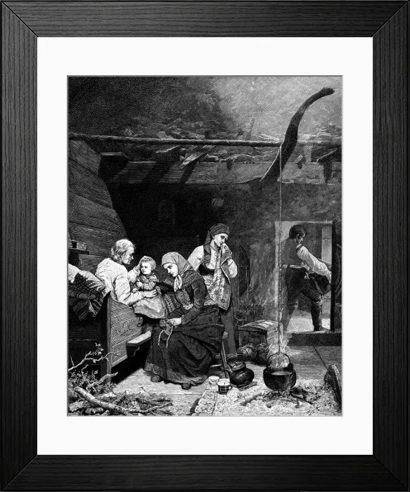 Framed Print : The Grandfathers Blessing, mid 19th century (1882) Framed Print : The Grandfathers Blessing, mid 19th century (1882)