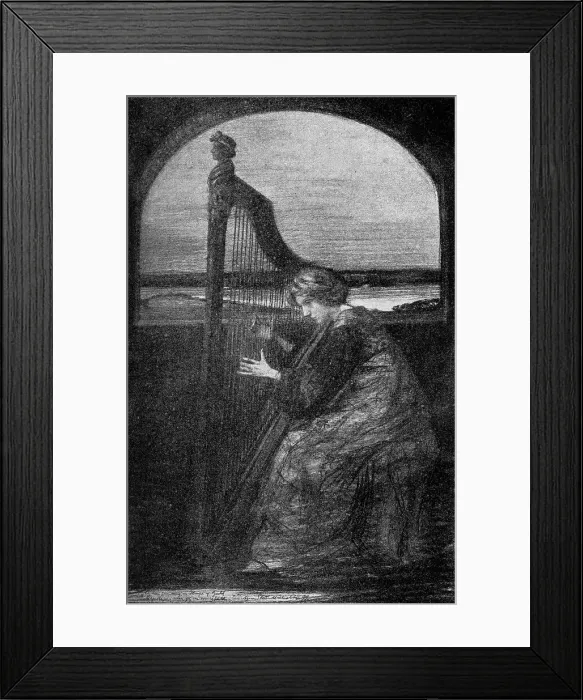 Framed Print : The Harp Player, 1900 Framed Print : The Harp Player, 1900