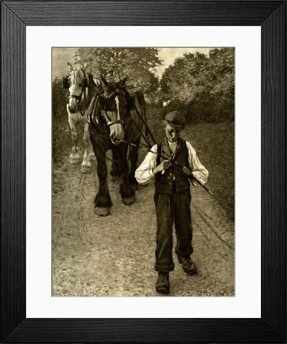 Framed Print : The Plough Boy, 1900 Framed Print : The Plough Boy, 1900