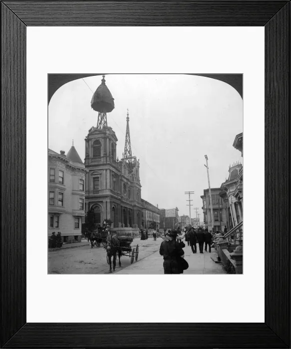 Framed Print : Aftermath of the great earthquake, San Francisco, California, USA, 1906. Artist: HC White Framed Print : Aftermath of the great earthquake, San Francisco, California, USA, 1906. Artist: HC White