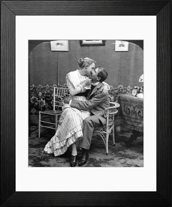 Framed Print : Blissful Moments. Artist: American Stereoscopic Company Framed Print : Blissful Moments. Artist: American Stereoscopic Company