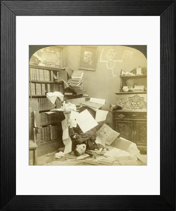 Framed Print : Literature. Artist: Underwood & Underwood Framed Print : Literature. Artist: Underwood & Underwood