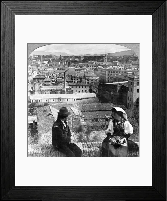 Framed Print : Aventine Hill and the Alban Hills, Rome, Italy. Artist: Underwood & Underwood Framed Print : Aventine Hill and the Alban Hills, Rome, Italy. Artist: Underwood & Underwood