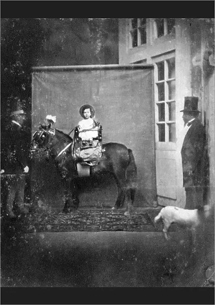 Louis Napoleon, Prince Imperial, on a pony, c1860-1863