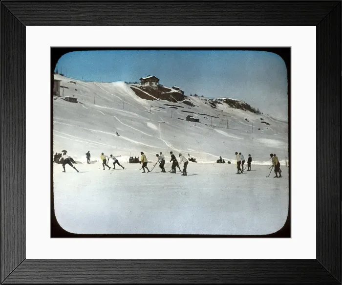 Framed Print : Ice hockey, St Moritz, Switzerland Framed Print : Ice hockey, St Moritz, Switzerland