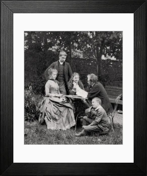 Framed Print : Gustave Eiffel, French engineer, with his family, 1882 Framed Print : Gustave Eiffel, French engineer, with his family, 1882