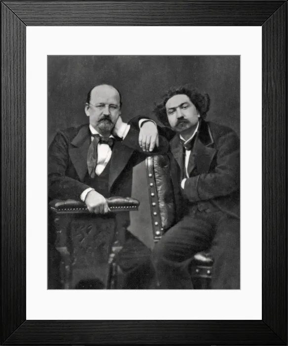 Framed Print : Emile Erckmann and Alexandre Chatrian, French writers, 1887 Framed Print : Emile Erckmann and Alexandre Chatrian, French writers, 1887