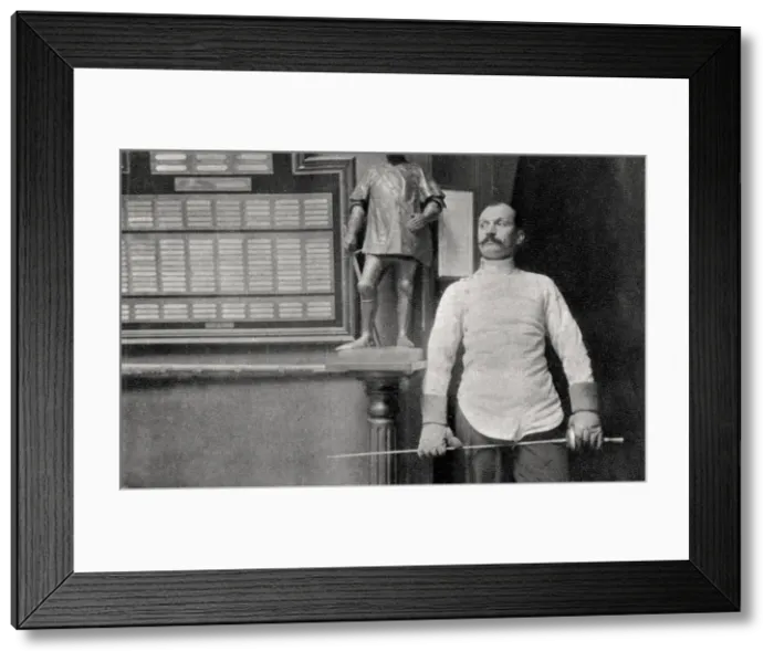 Framed Print : Alphonse Kirchoffer, French fencer, 1904 Framed Print : Alphonse Kirchoffer, French fencer, 1904