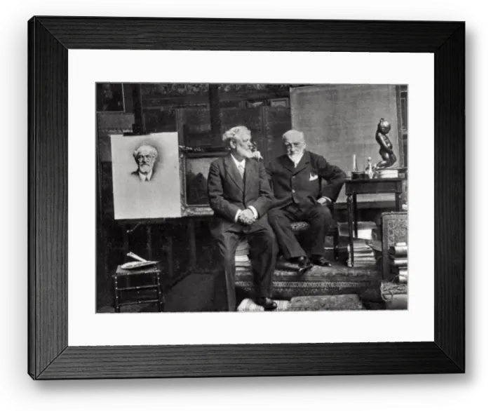 Framed Print : Jean Richepin, French poet, dramatist and novelist, and Leon Bonnat, French artist, 1901 Framed Print : Jean Richepin, French poet, dramatist and novelist, and Leon Bonnat, French artist, 1901