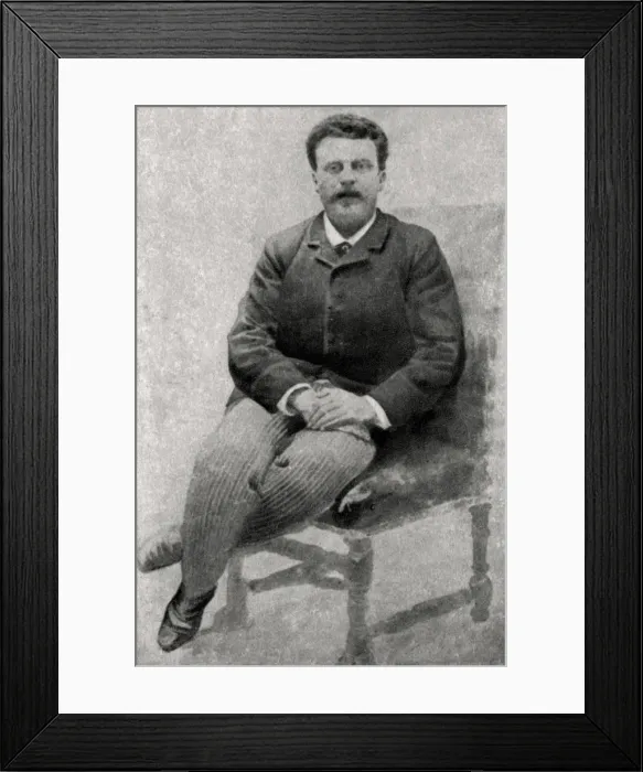 Framed Print : Guy de Maupassant, French author, 1890 Framed Print : Guy de Maupassant, French author, 1890