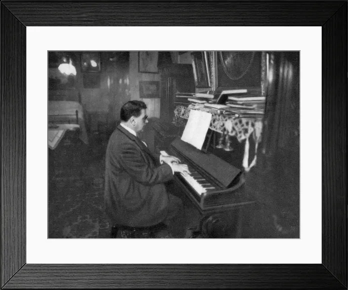 Framed Print : Edouard Herriot, French Radical politician, playing the piano, 1925 Framed Print : Edouard Herriot, French Radical politician, playing the piano, 1925