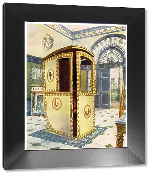 Painted and lacquered sedan chair with domed top, 1911-1912. Artist: Edwin Foley