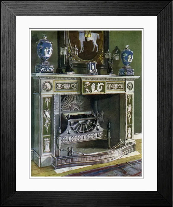 Framed Print : Wedgwood Flaxman chimneypiece, Fontainebleau, France, 1911-1912. Artist: Edwin Foley Framed Print : Wedgwood Flaxman chimneypiece, Fontainebleau, France, 1911-1912. Artist: Edwin Foley