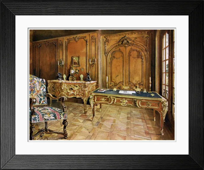 Framed Print : French panelled room, Wallace Collection, London, 1911-1912. Artist: Edwin Foley Framed Print : French panelled room, Wallace Collection, London, 1911-1912. Artist: Edwin Foley