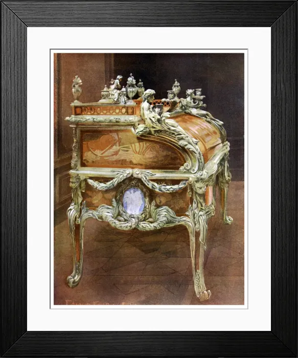 Framed Print : Desk of Louis XV, the Louvre, Paris, 1911-1912. Artist: Edwin Foley Framed Print : Desk of Louis XV, the Louvre, Paris, 1911-1912. Artist: Edwin Foley