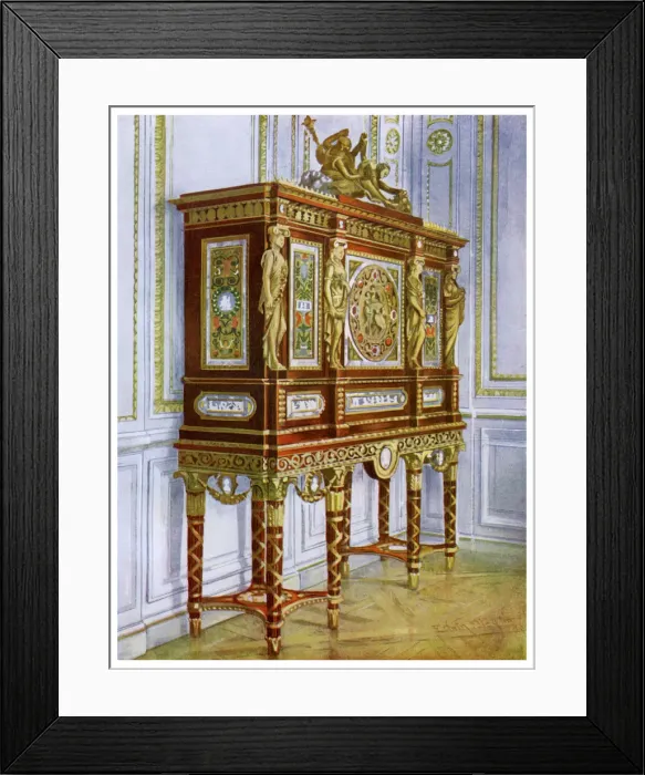 Framed Print : Jewel cabinet of Marie Antoinette, Versailles, France, 1911-1912. Artist: Edwin Foley Framed Print : Jewel cabinet of Marie Antoinette, Versailles, France, 1911-1912. Artist: Edwin Foley